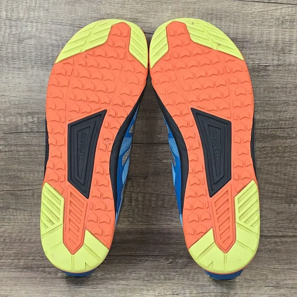 Xero Shoes HFS II Men's Size 11.5 Blue Neon Green Running Shoes (XY08-11/SS24)